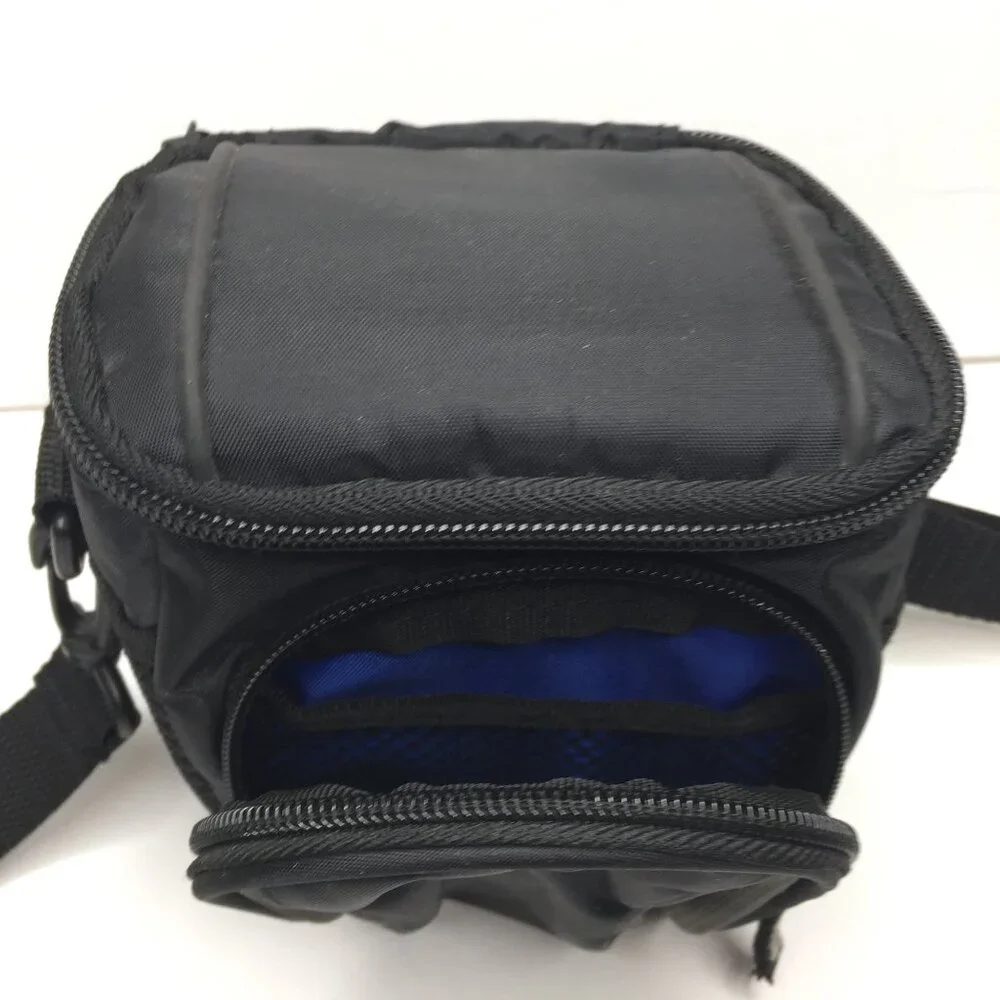 Case Logic Black Camera Bag Side Front Elastic Mesh Zipper Pockets Carry Strap